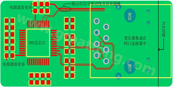 一體化連接器的網口PCB設計布局、布線參考圖-深圳宏力捷