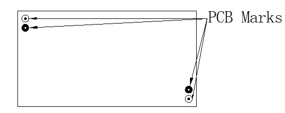 在有貼片的PCB板上，為提高貼片元件的貼裝的準確性，一般要求在貼片層對角端放置兩個校正標記(MarkS)點