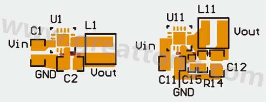 輸出電容與 VOS 接腳穩壓良好的 PCB 設置及路徑