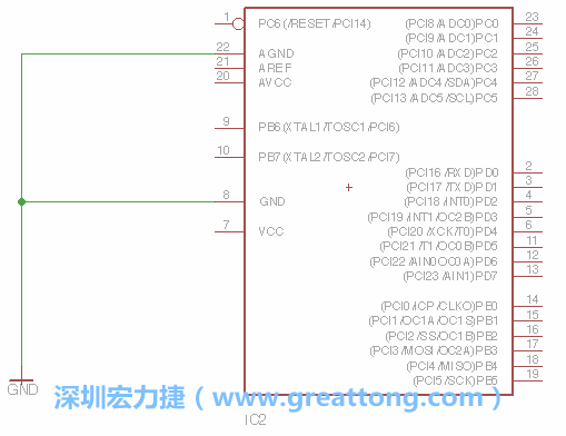 排針的用途是連接微控制器的輸出和輸入，它提供了一個平臺給焊線和針腳。