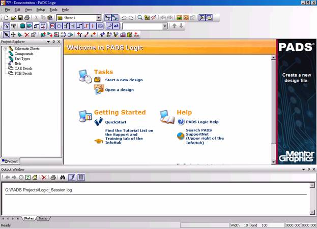 圖4 PADS Logic主畫面